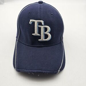 Tampa Bay Rays Hat Cap Fitted Mens Medium Blue MLB Baseball 39THIRTY New Era